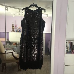 Black sequin dress